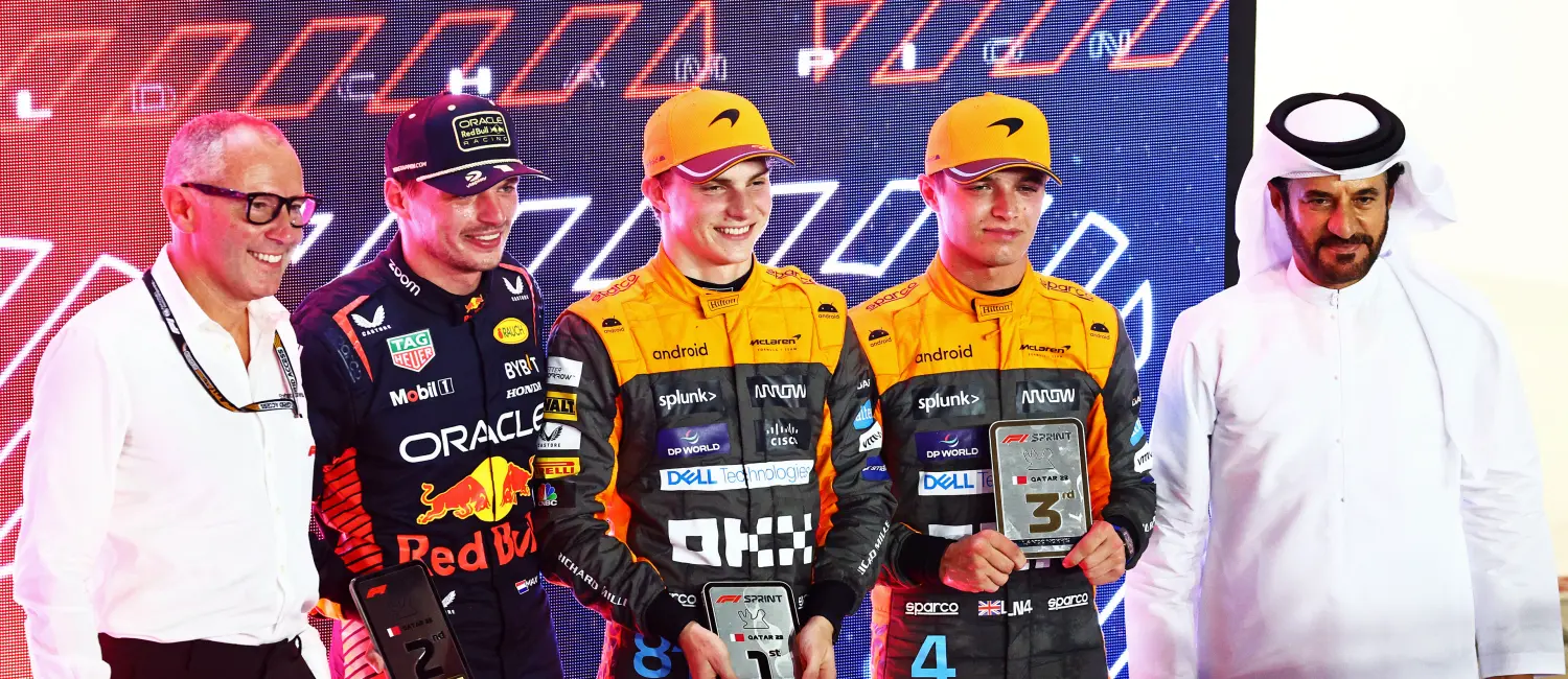 Podium sprintu Grand Prix Kataru / © Getty Images / Red Bull Content Pool Podium sprintu Grand Prix Kataru / © Getty Images / Red Bull Content Pool