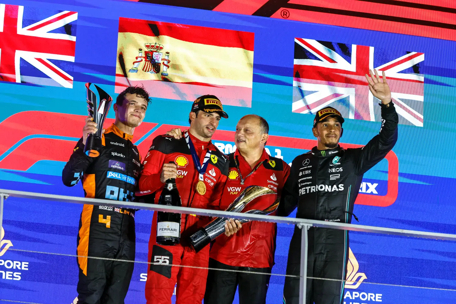 Podium Grand Prix Singapuru / © Pirelli Motorsport