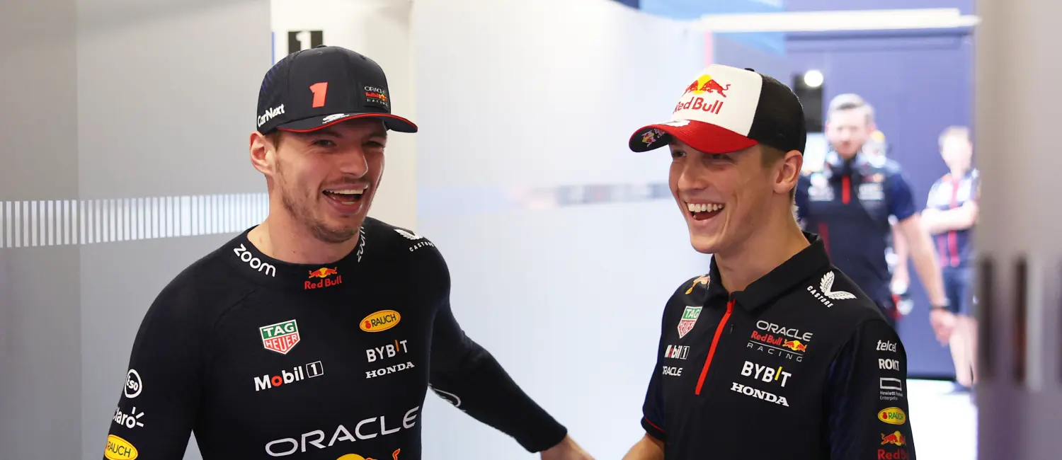 Max Verstappen i Liam Lawson / © Getty Images / Red Bull Content Pool