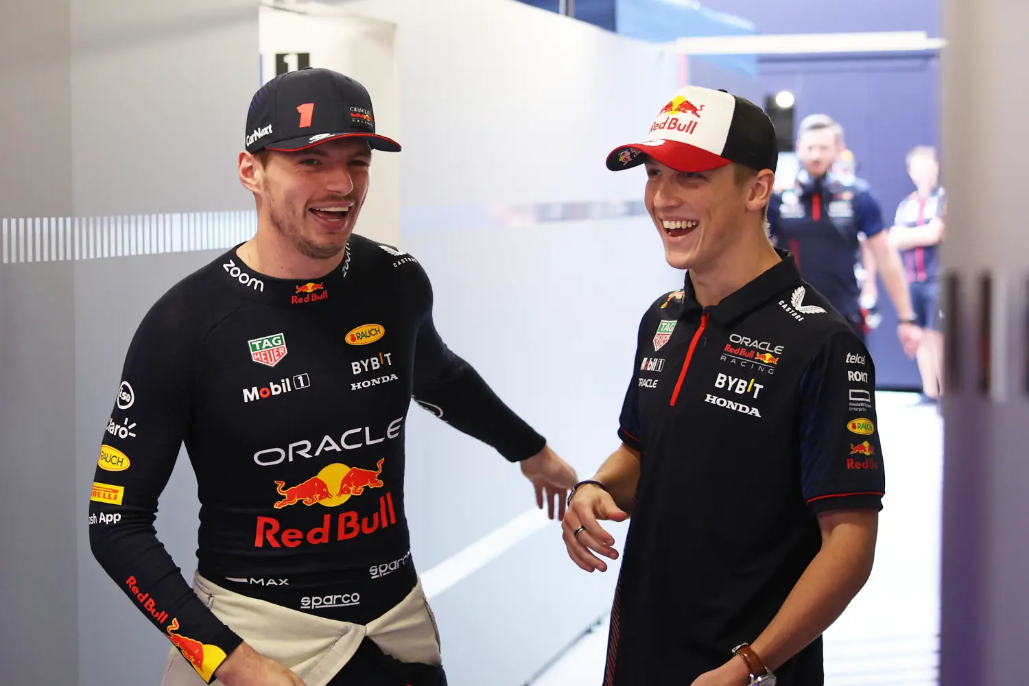Max Verstappen i Liam Lawson / © Getty Images / Red Bull Content Pool