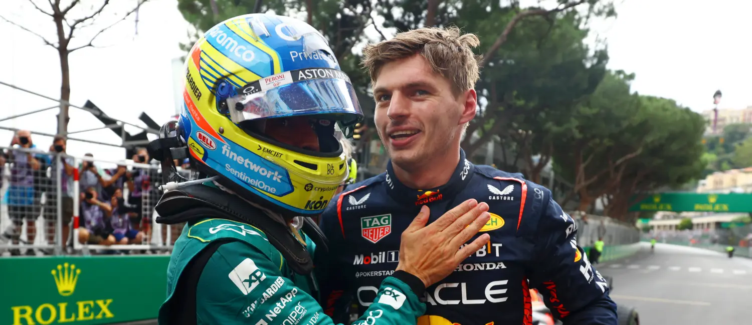 Fernando Alonso i Max Verstappen / © Getty Images / Red Bull Content Pool