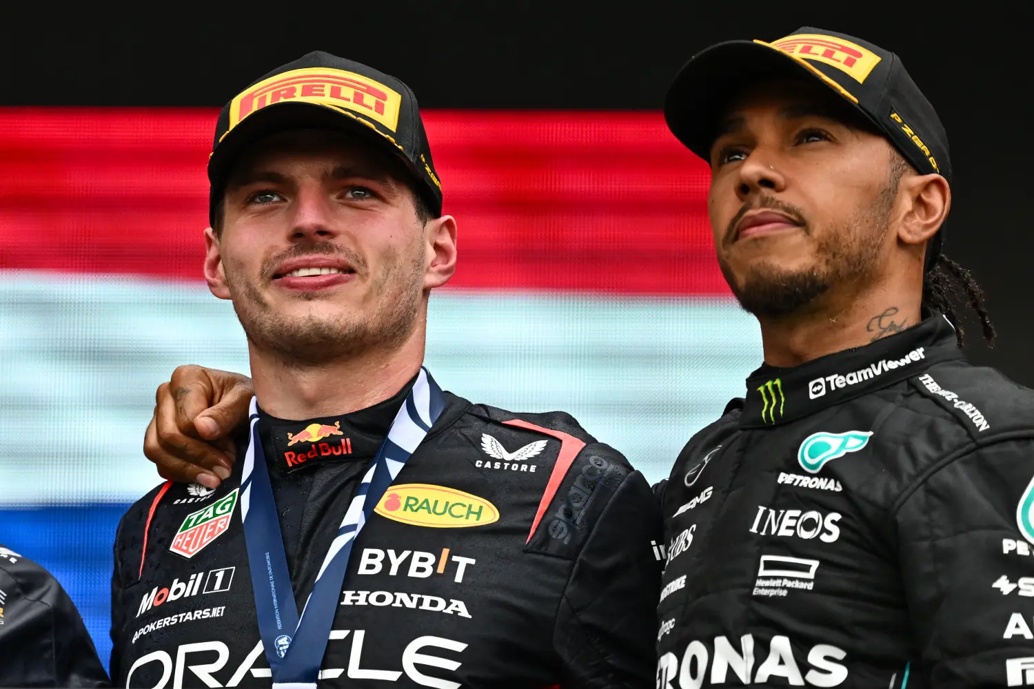 Max Verstappen i Lewis Hamilton / © Getty Images / Red Bull Content Pool