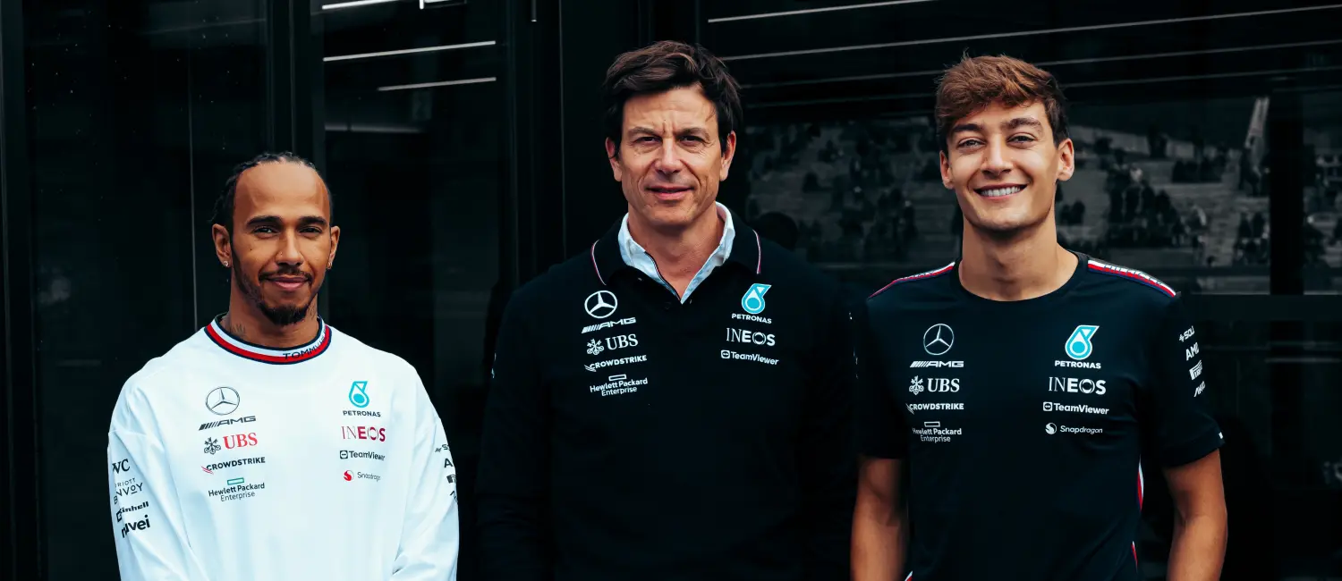 Lewis Hamilton, Toto Wolff i George Russell - Mercedes-AMG Petronas Formula One Team / © Mercedes-AMG Petronas Formula One Team / LAT Images
