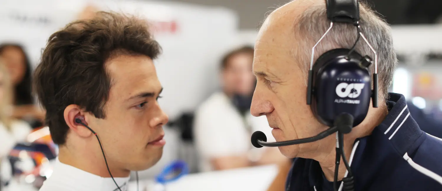 Nyck de Vries / © Getty Images / Red Bull Content Pool Nyck de Vries i Franz Tost / © Getty Images / Red Bull Content Pool