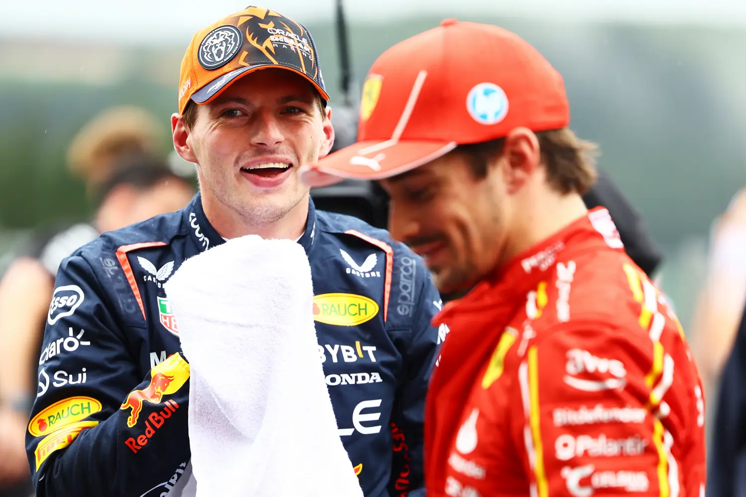 Max Verstappen - Oracle Red Bull Racing i Charles Leclerc / Scuderia Ferrari / © Getty Images / Red Bull Content Pool