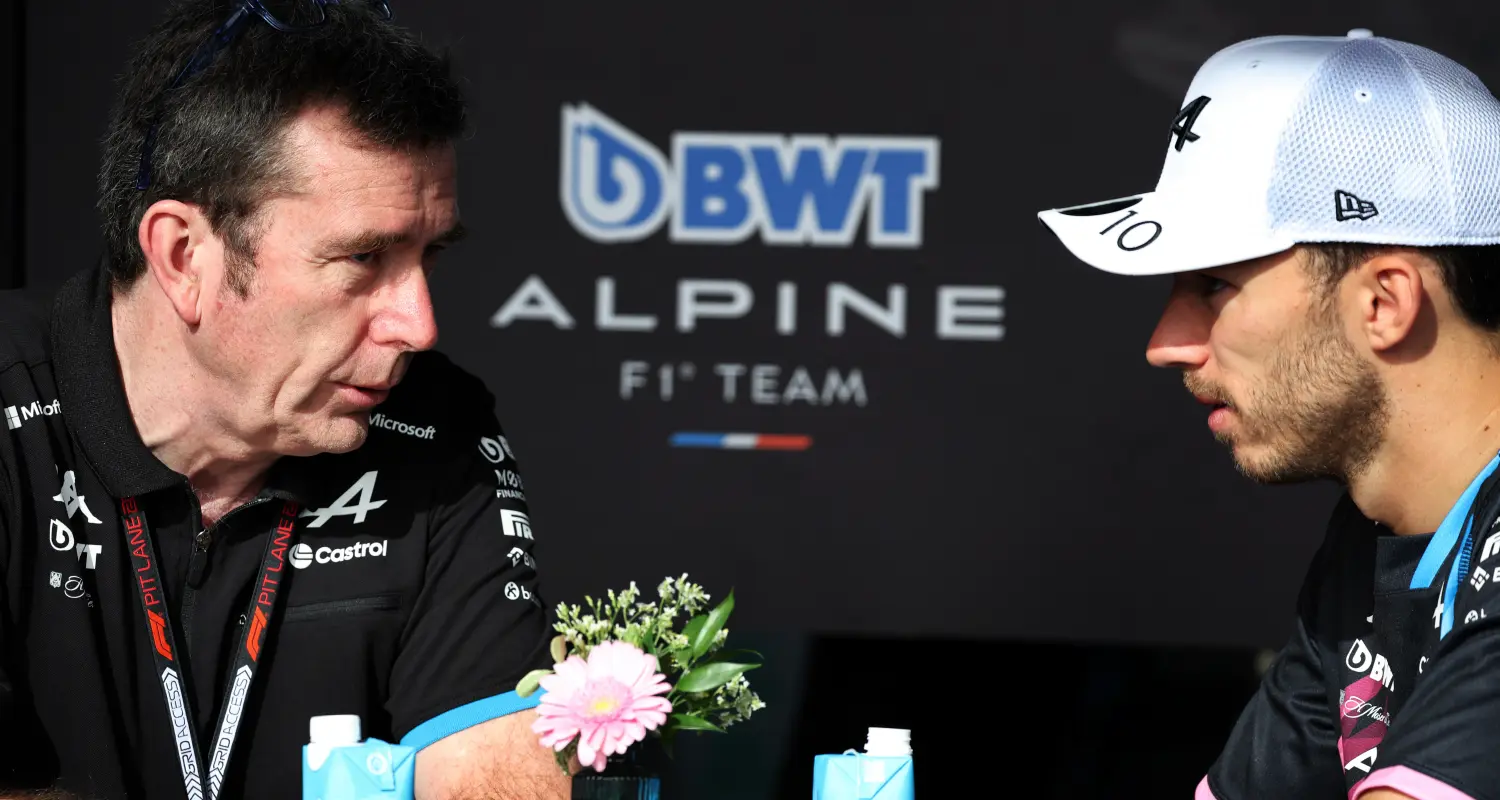 Bruno Famin i Pierre Gasly - BWT Alpine F1 Team / © Alpine F1 / XPB Bruno Famin i Pierre Gasly - BWT Alpine F1 Team / © Alpine F1 / XPB