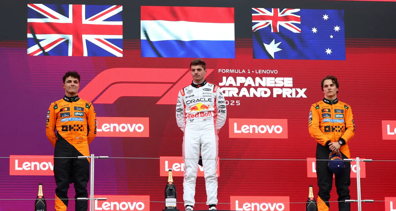 Podium Grand Prix Japonii 2025 / © Getty Images / Red Bull Content Pool Podium Grand Prix Japonii 2025 / © Getty Images / Red Bull Content Pool