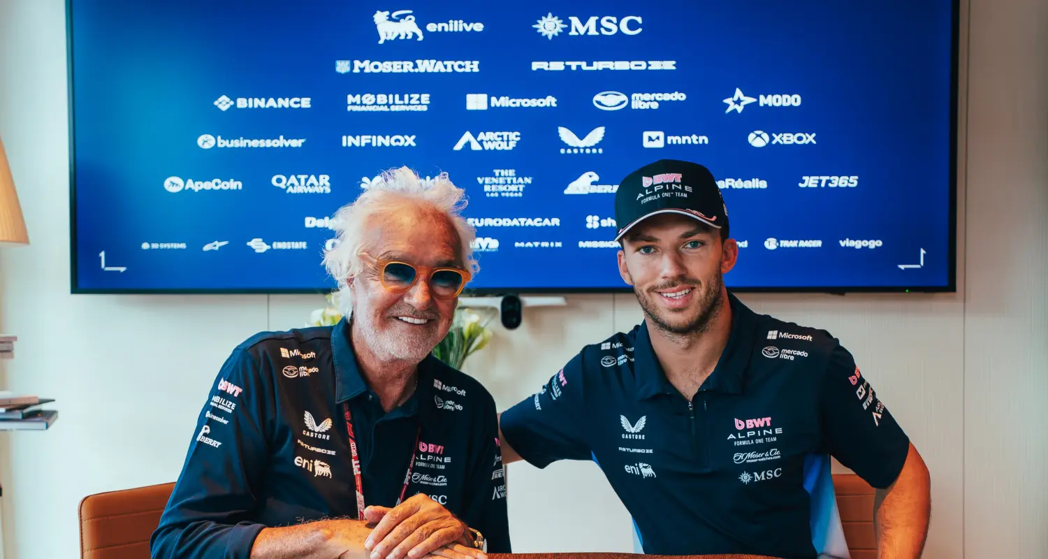 Pierre Gasly i Flavio Briatore - BWT Alpine F1 Team / © Alpine F1